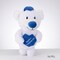 Rite Lite 8.5" White and Blue "Chewdaica" Plush Bear Hanukkah Dog Toy